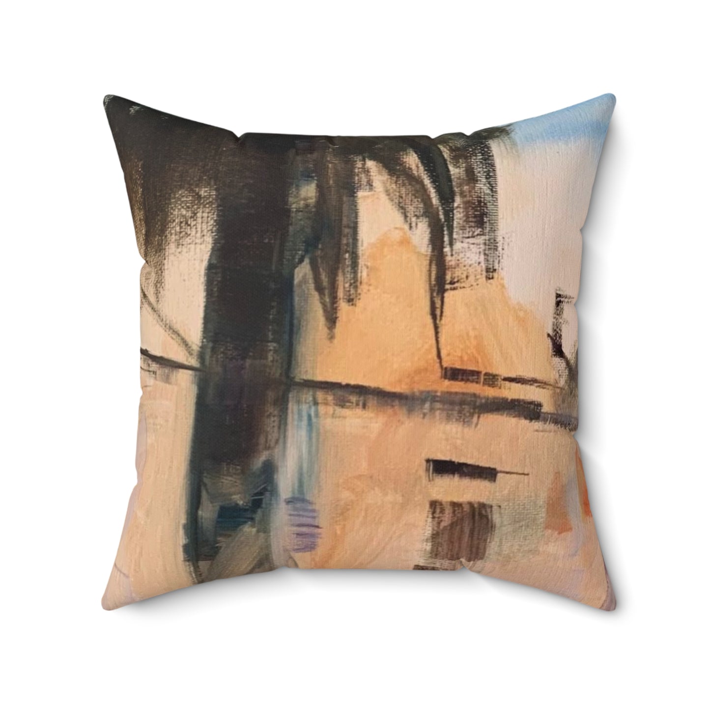 Tropical Tranquility: Palm Oasis (Spun Polyester Square Pillow)