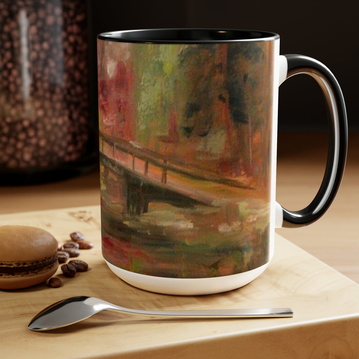 Elegant Crossing (Two-Tone Coffee Mugs, 15oz)