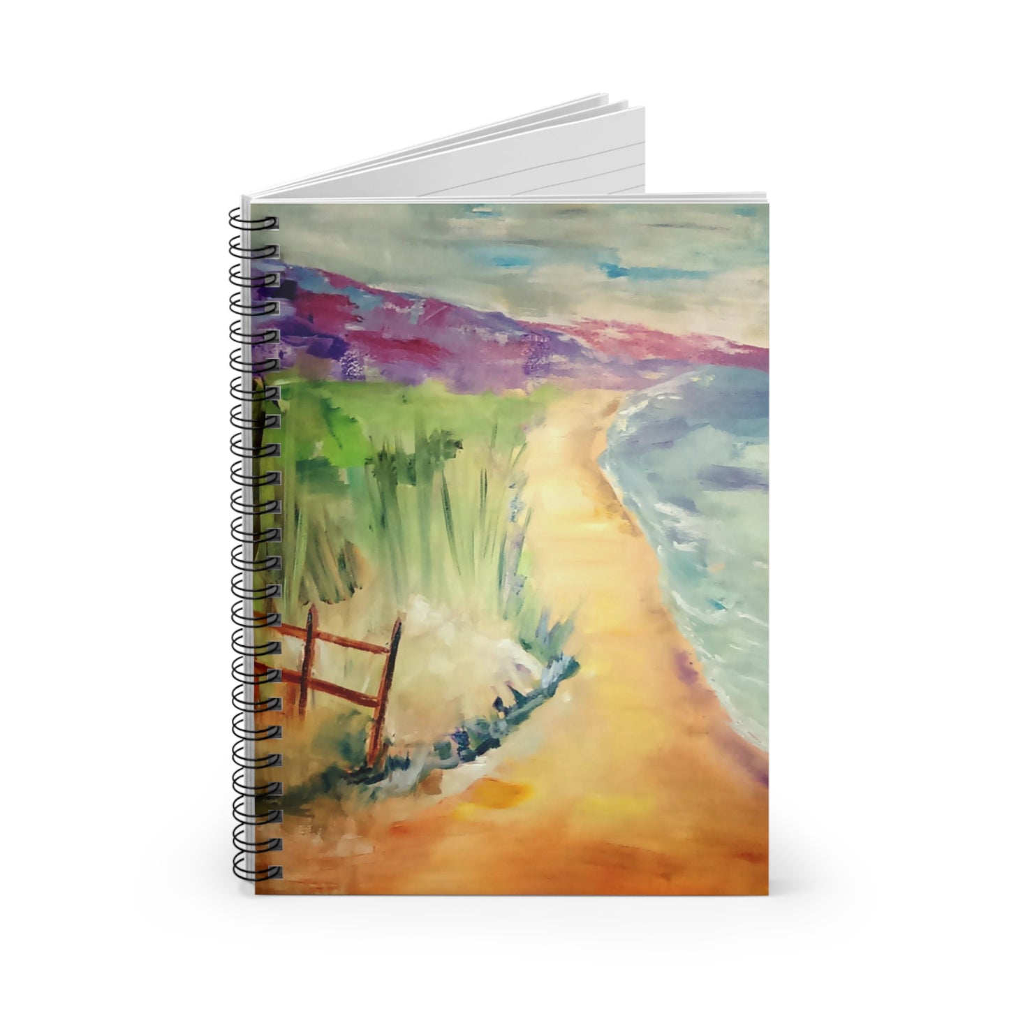 Lavender Dreams: Waterside Walkway (Spiral Notebook - Ruled Line)