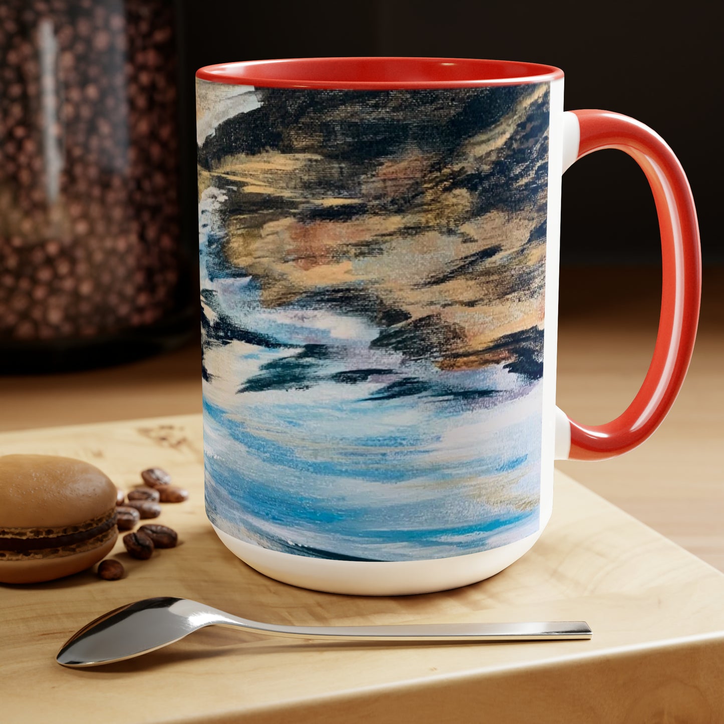 Wild Waters Symphony (Two-Tone Coffee Mugs, 15oz)