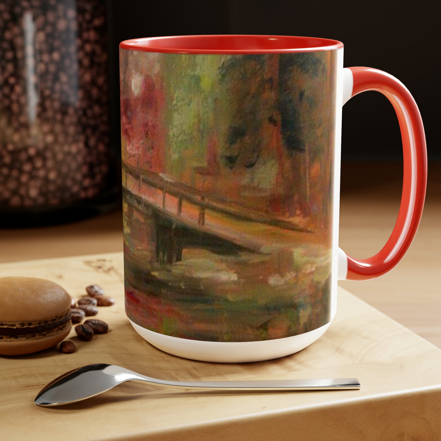 Elegant Crossing (Two-Tone Coffee Mugs, 15oz)