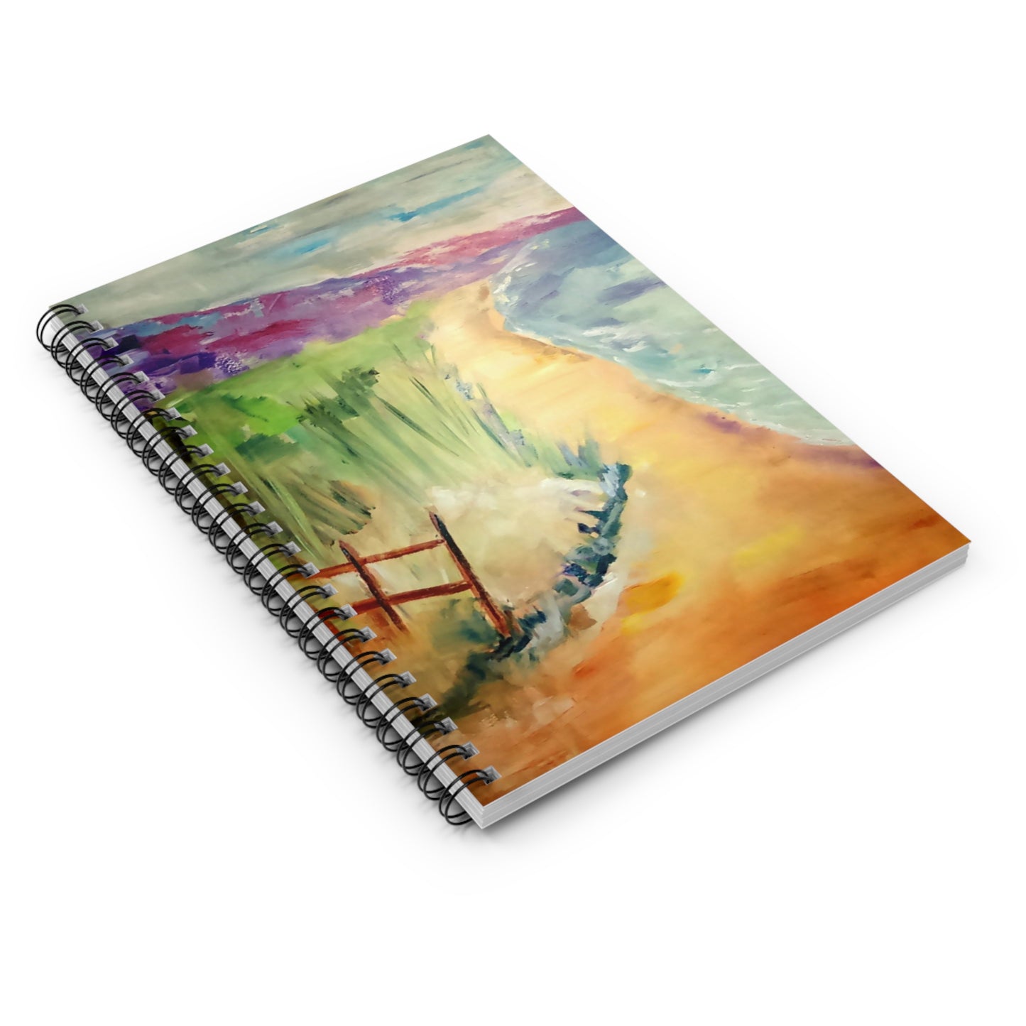 Lavender Dreams: Waterside Walkway (Spiral Notebook - Ruled Line)