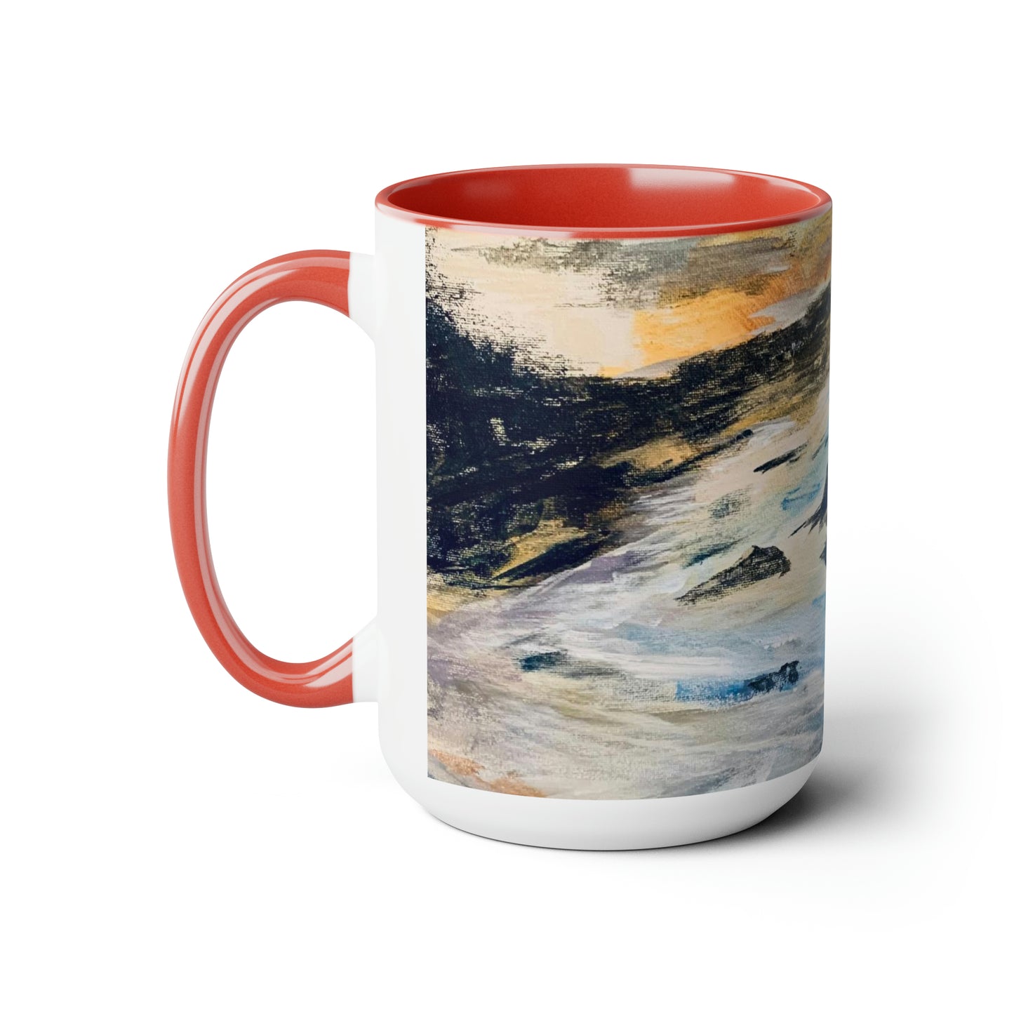 Wild Waters Symphony (Two-Tone Coffee Mugs, 15oz)