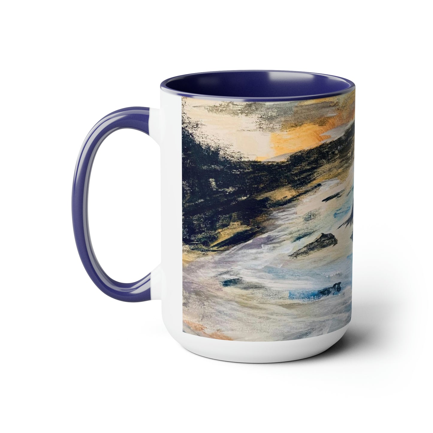 Wild Waters Symphony (Two-Tone Coffee Mugs, 15oz)