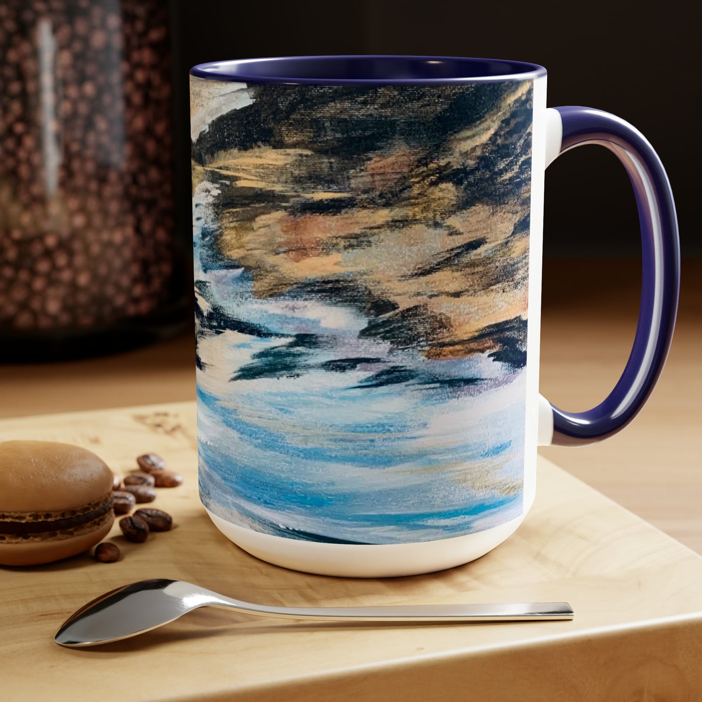 Wild Waters Symphony (Two-Tone Coffee Mugs, 15oz)