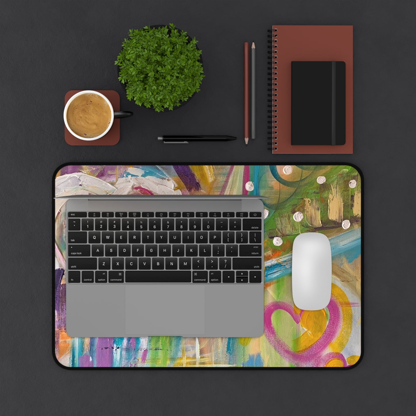 Joyful Fusion: Exploring the Palette of Emotion (Desk Mat)