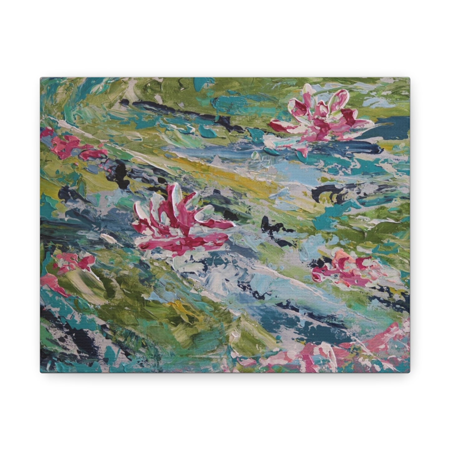 Opal Elegance: Pond of Pink Reflections