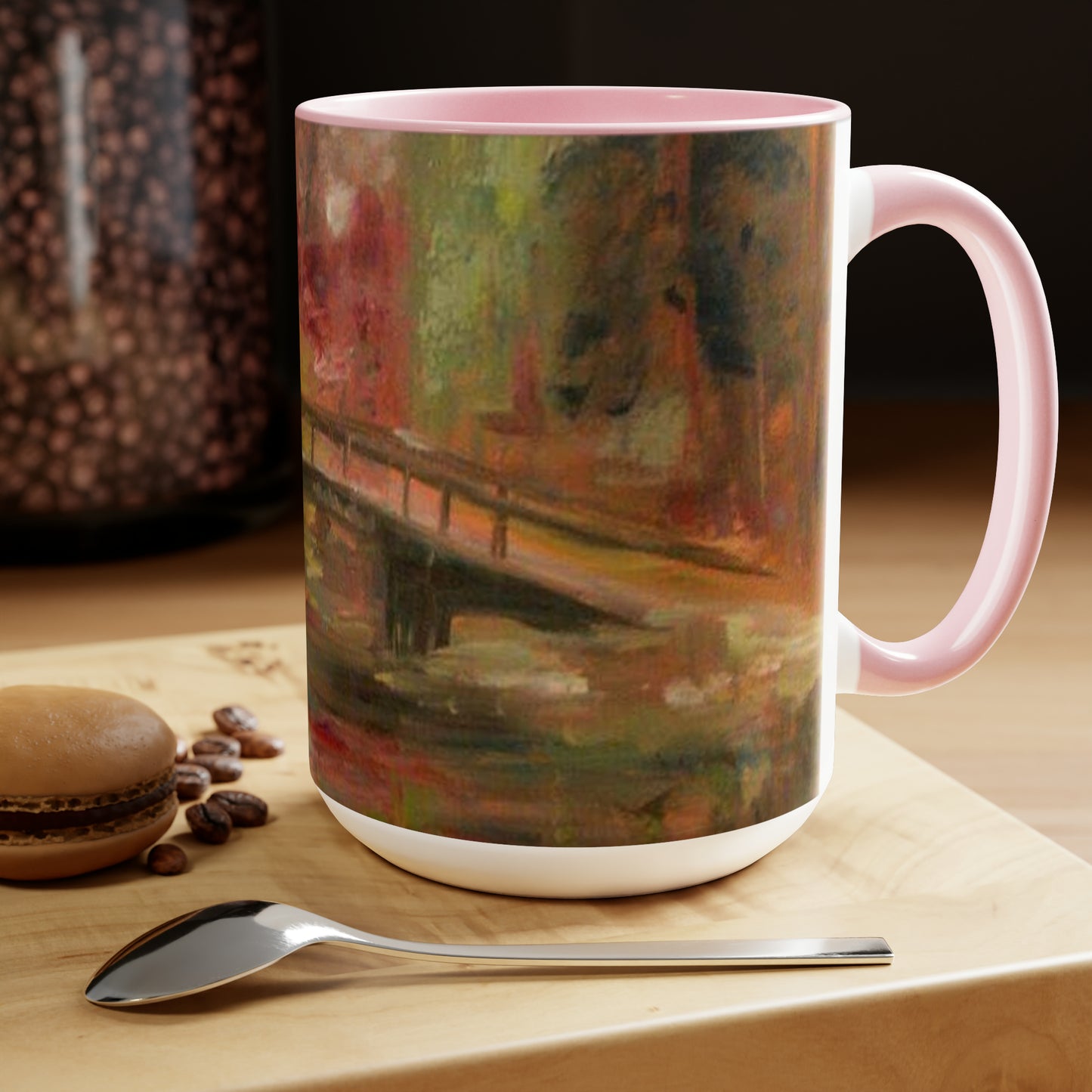 Elegant Crossing (Two-Tone Coffee Mugs, 15oz)