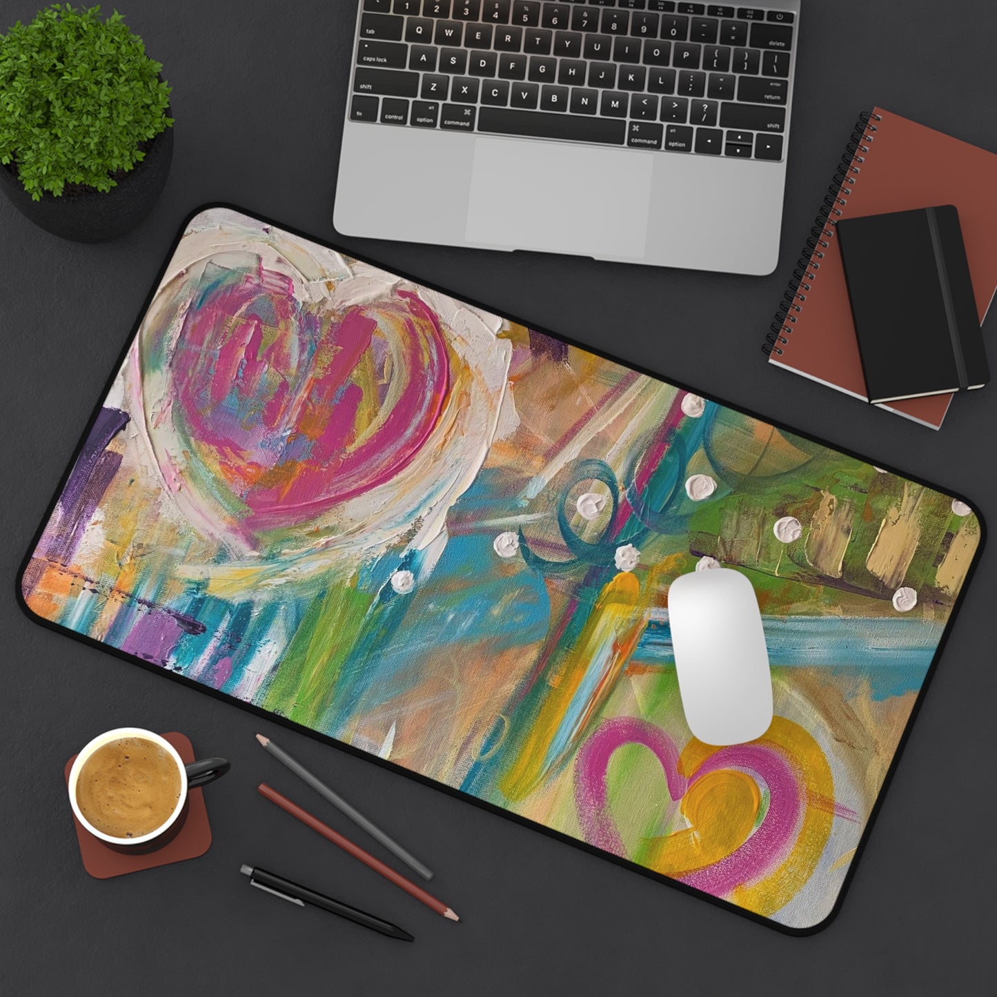 Joyful Fusion: Exploring the Palette of Emotion (Desk Mat)