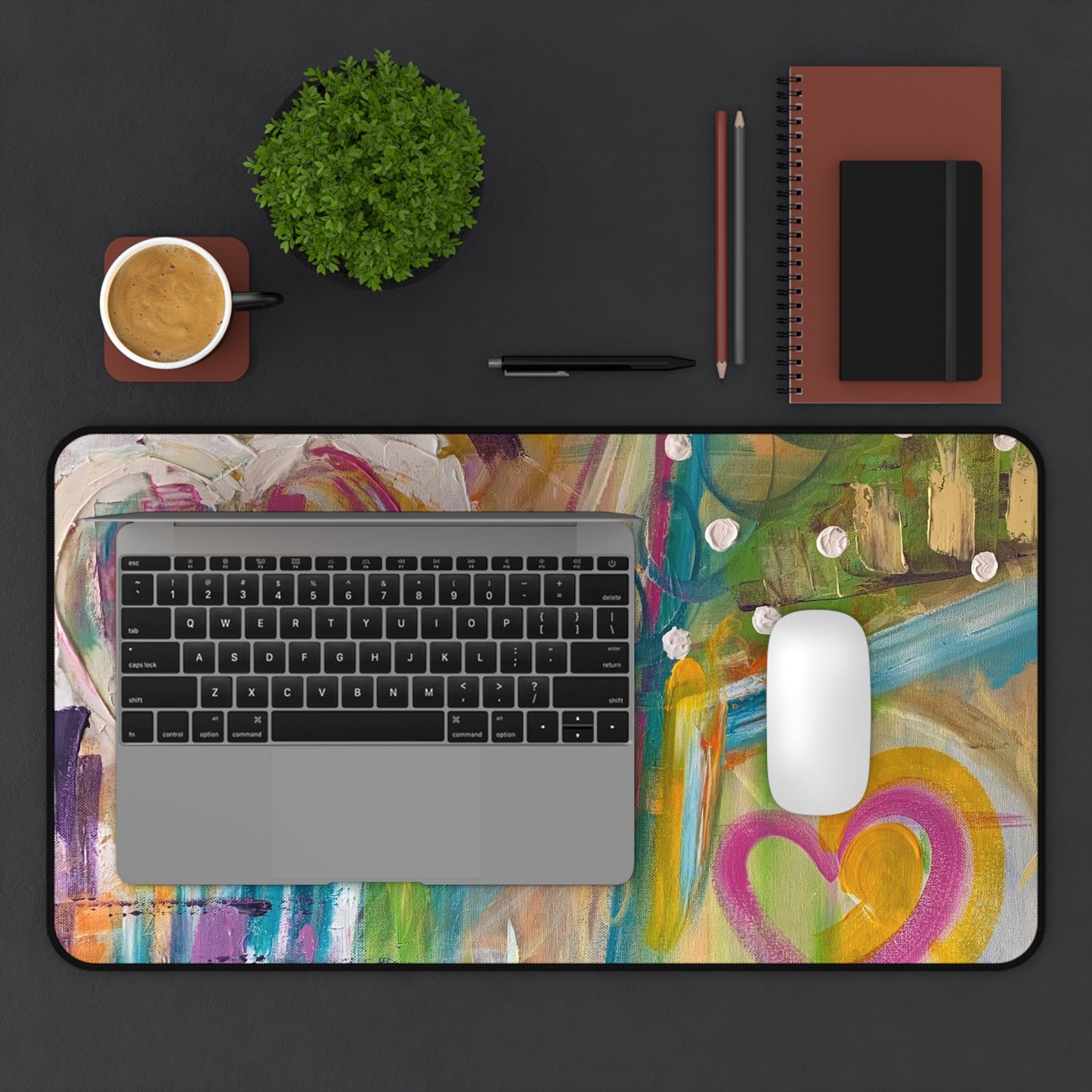 Joyful Fusion: Exploring the Palette of Emotion (Desk Mat)