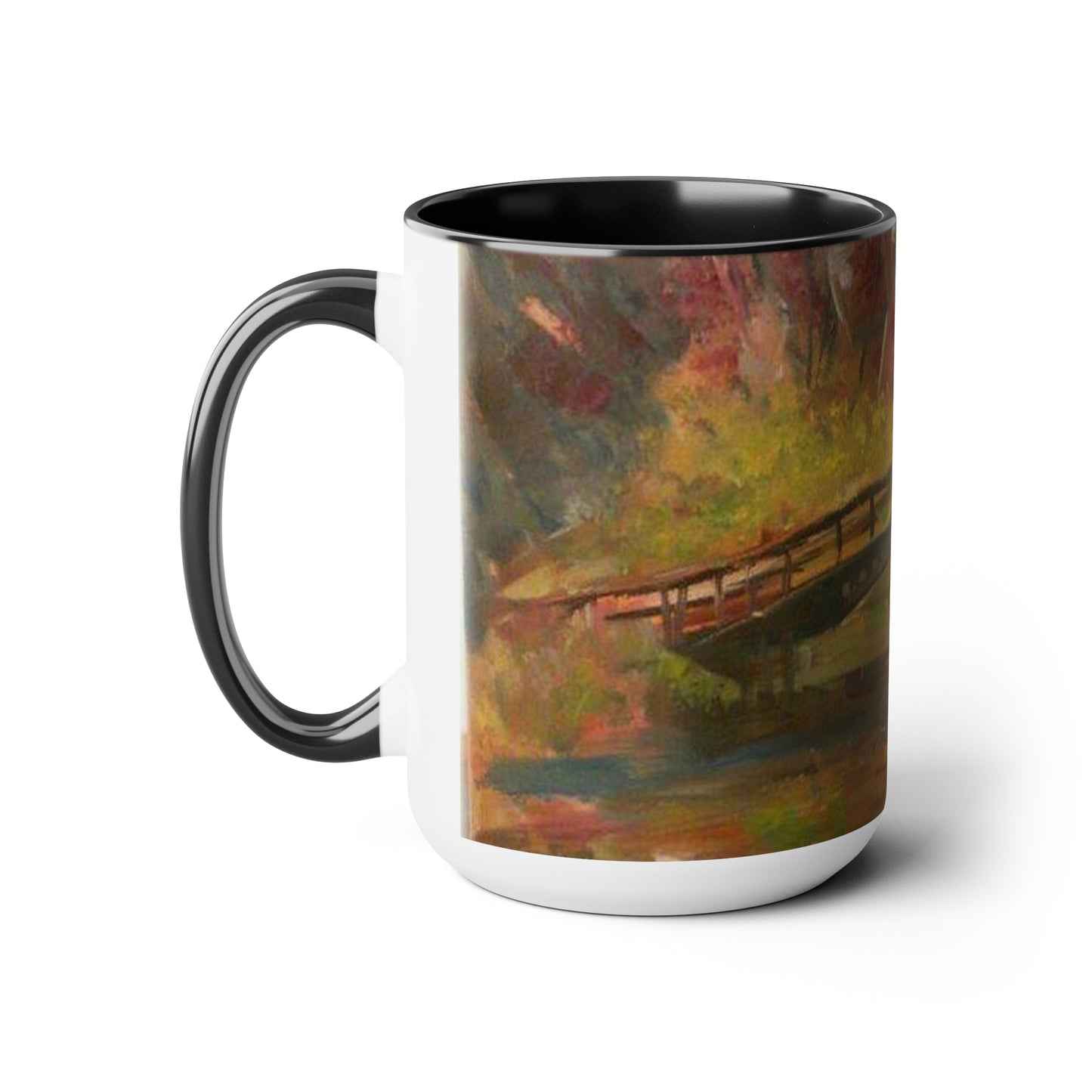 Elegant Crossing (Two-Tone Coffee Mugs, 15oz)