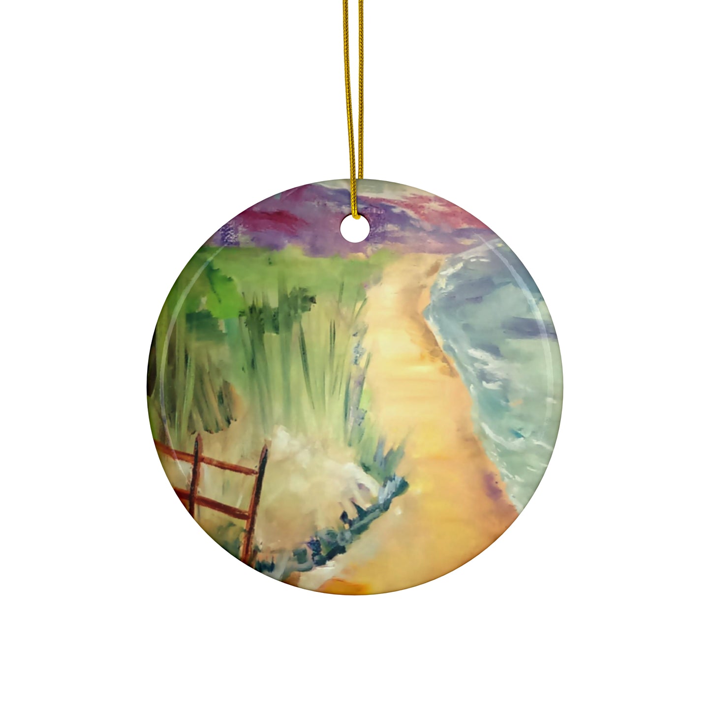 Lavender Dreams: Waterside Walkway (Ceramic Ornaments (1pc, 3pcs, 5pcs, 10pcs))