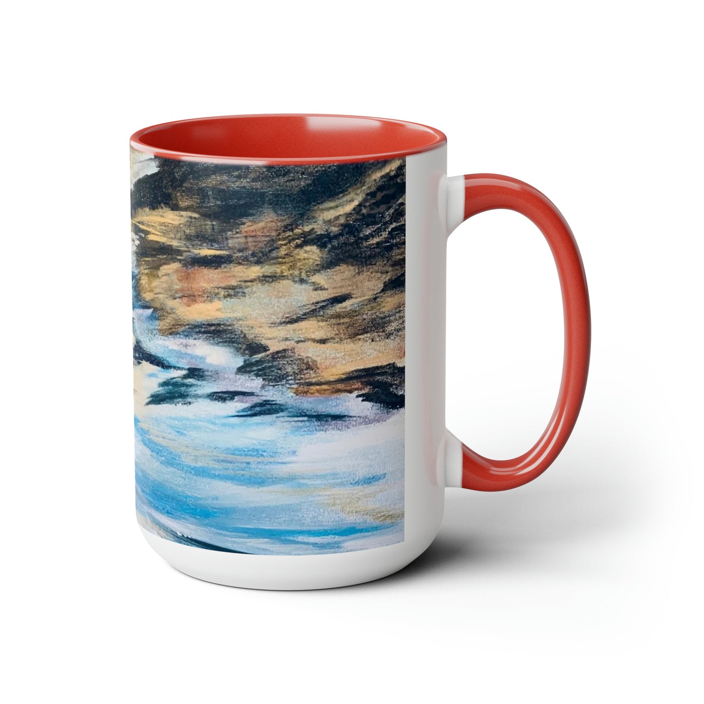 Wild Waters Symphony (Two-Tone Coffee Mugs, 15oz)