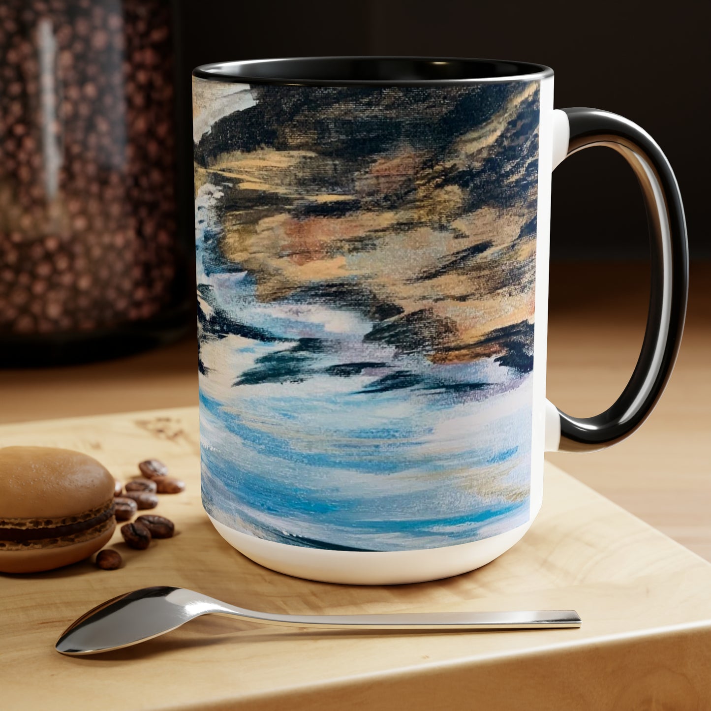 Wild Waters Symphony (Two-Tone Coffee Mugs, 15oz)