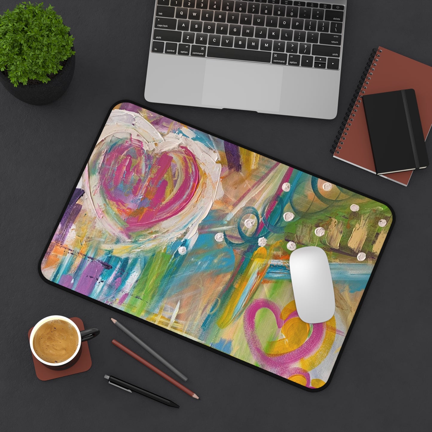 Joyful Fusion: Exploring the Palette of Emotion (Desk Mat)