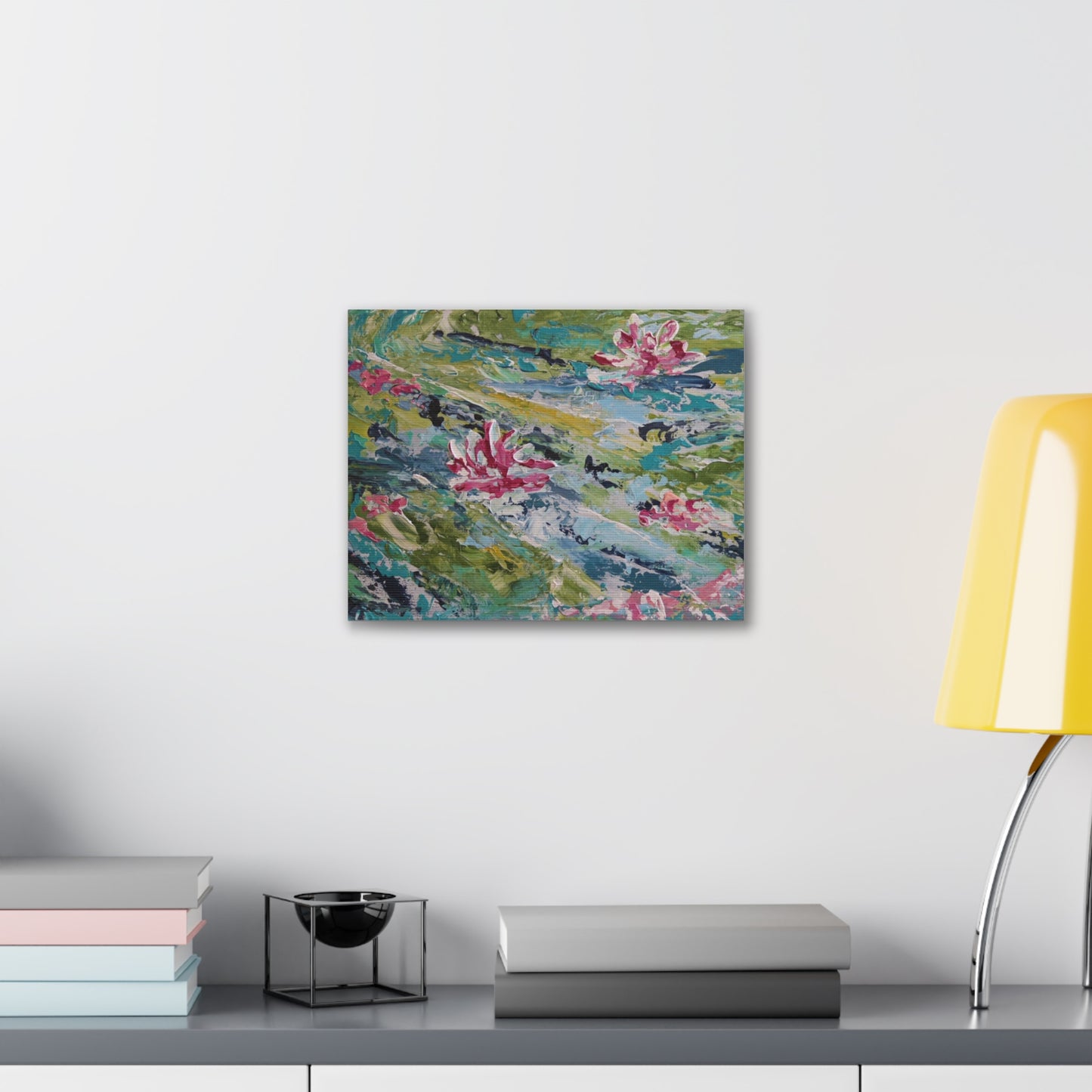 Opal Elegance: Pond of Pink Reflections