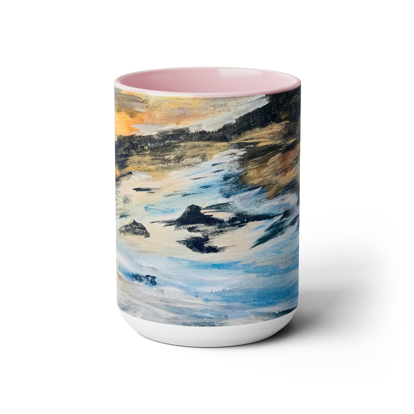 Wild Waters Symphony (Two-Tone Coffee Mugs, 15oz)