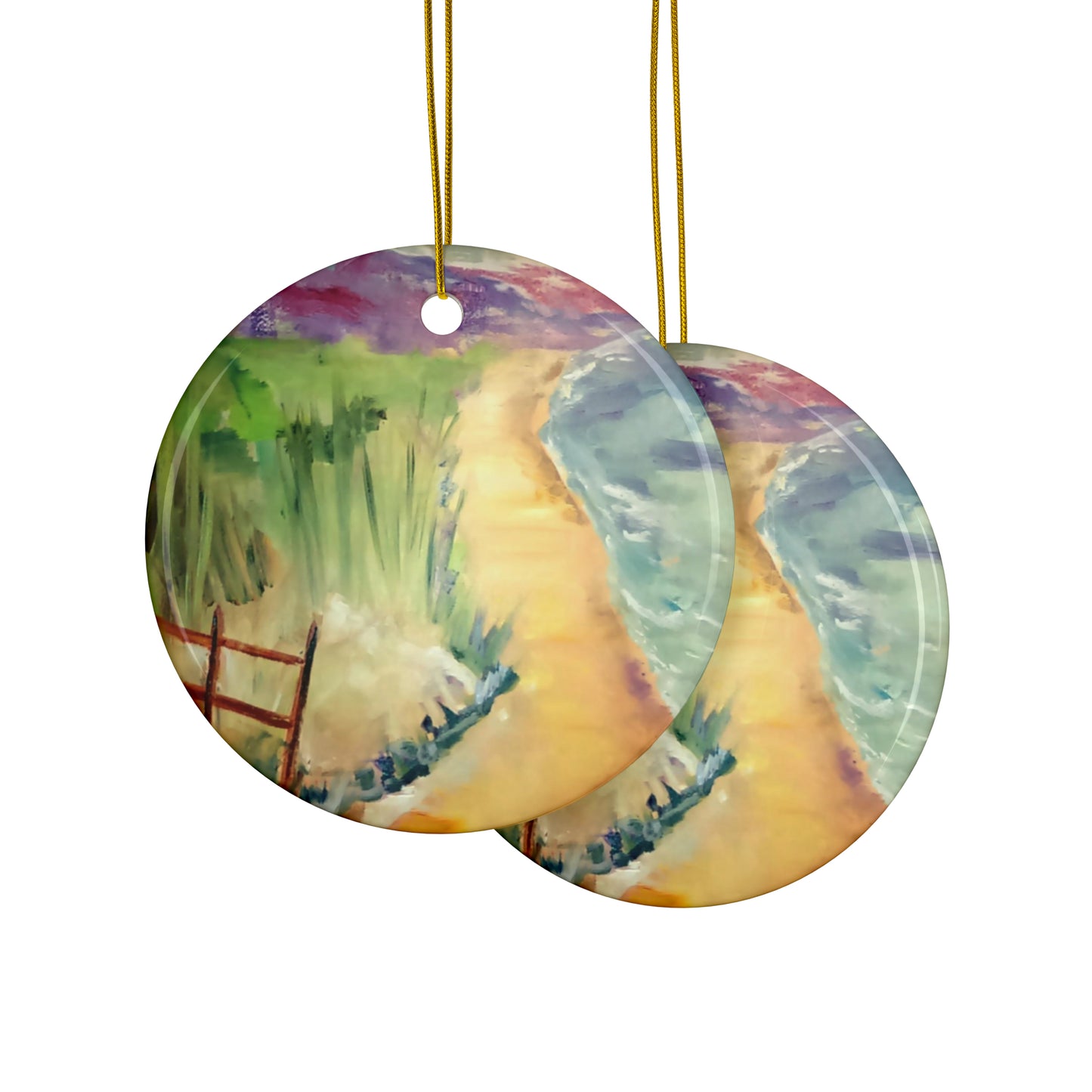 Lavender Dreams: Waterside Walkway (Ceramic Ornaments (1pc, 3pcs, 5pcs, 10pcs))