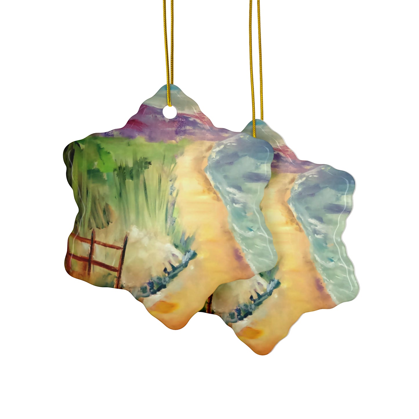 Lavender Dreams: Waterside Walkway (Ceramic Ornaments (1pc, 3pcs, 5pcs, 10pcs))