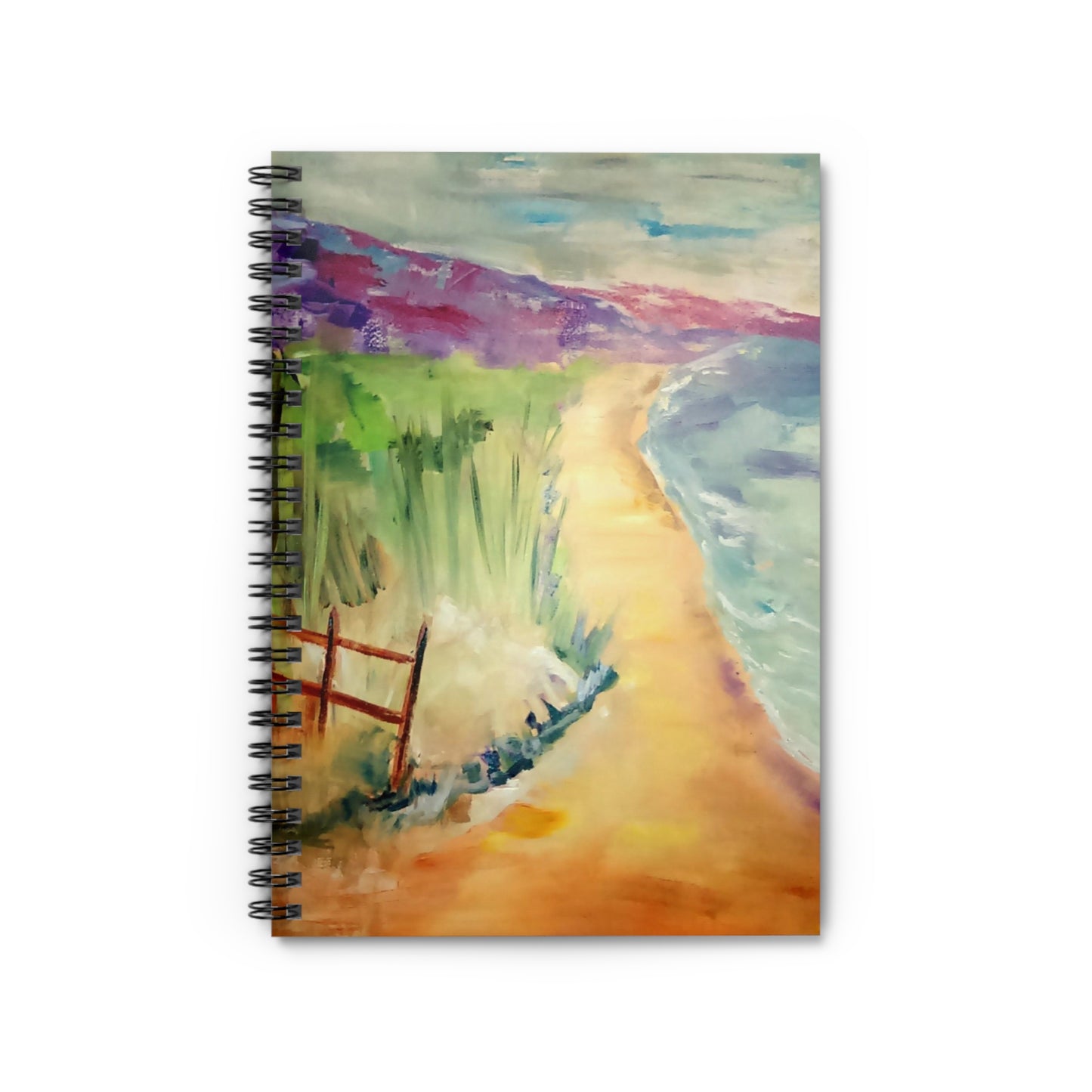 Lavender Dreams: Waterside Walkway (Spiral Notebook - Ruled Line)