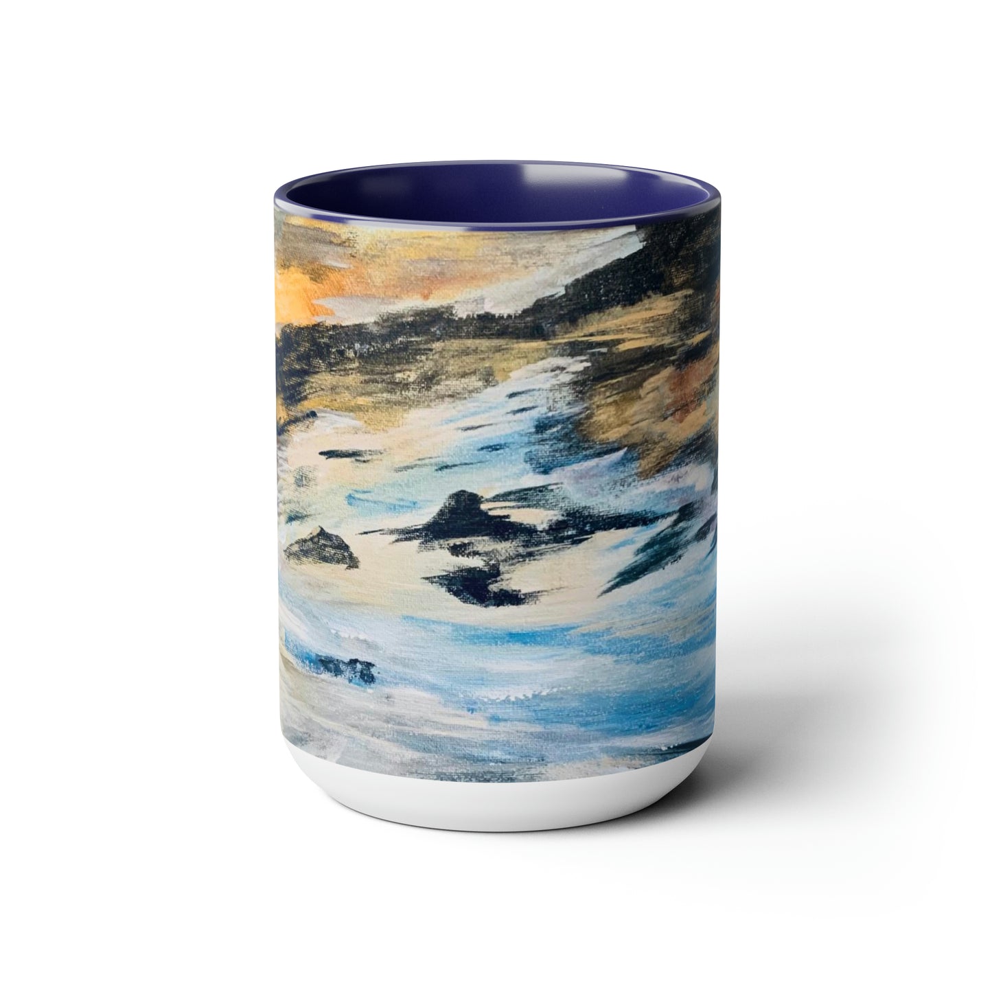 Wild Waters Symphony (Two-Tone Coffee Mugs, 15oz)