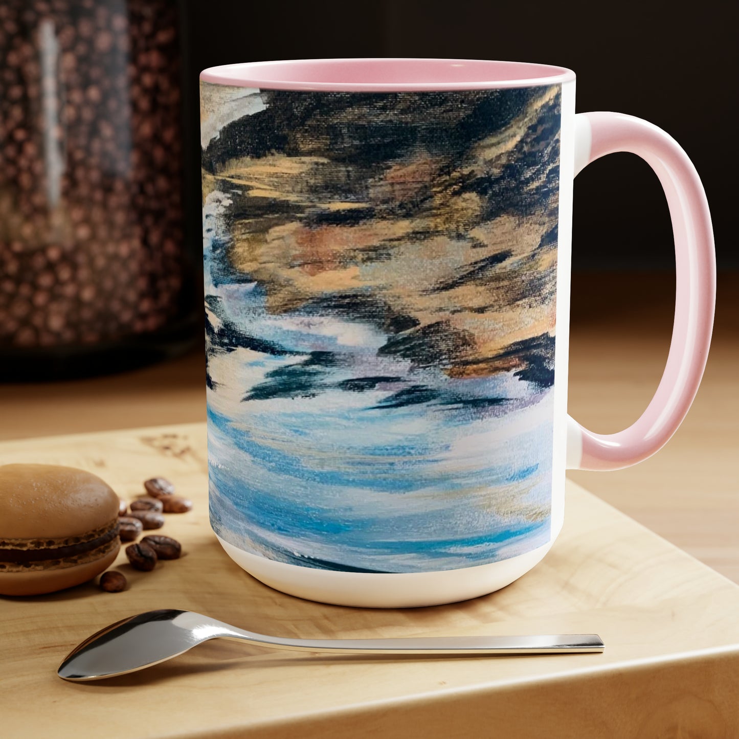 Wild Waters Symphony (Two-Tone Coffee Mugs, 15oz)