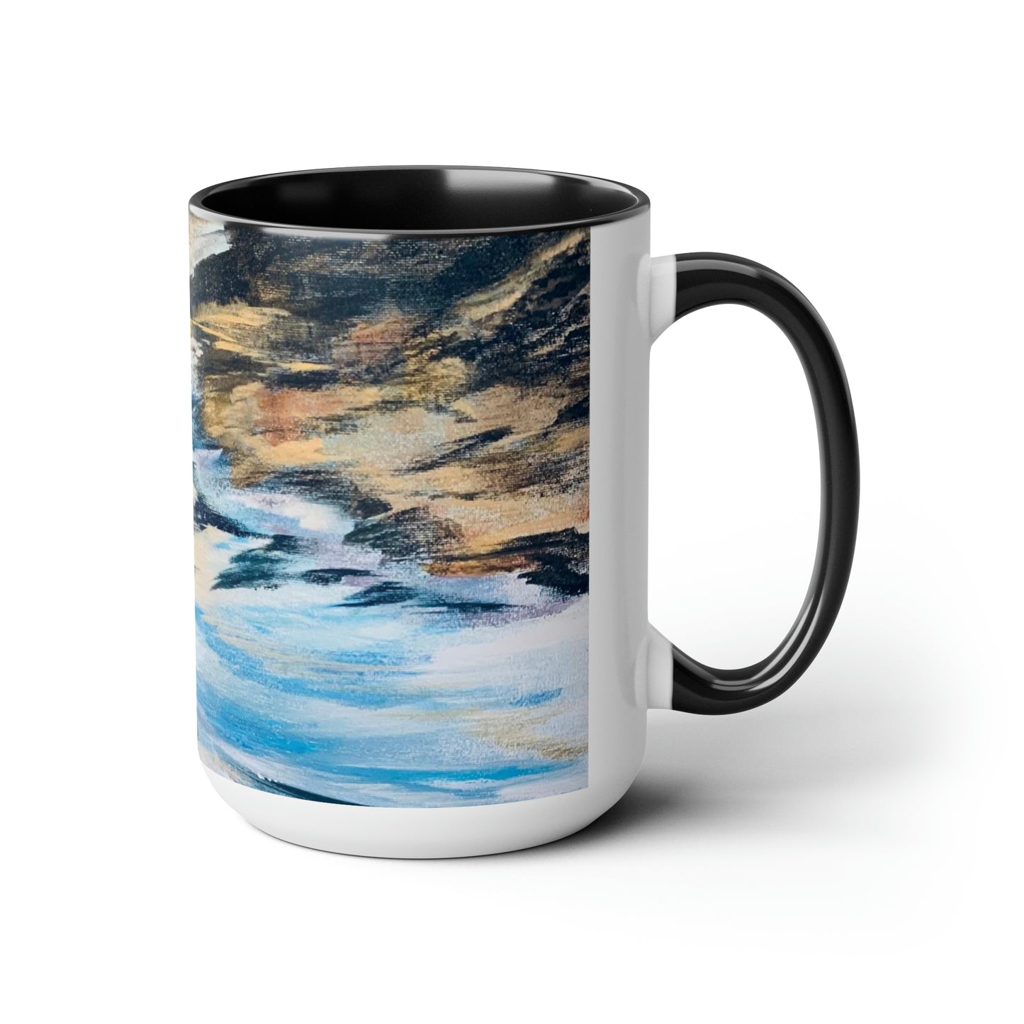 Wild Waters Symphony (Two-Tone Coffee Mugs, 15oz)