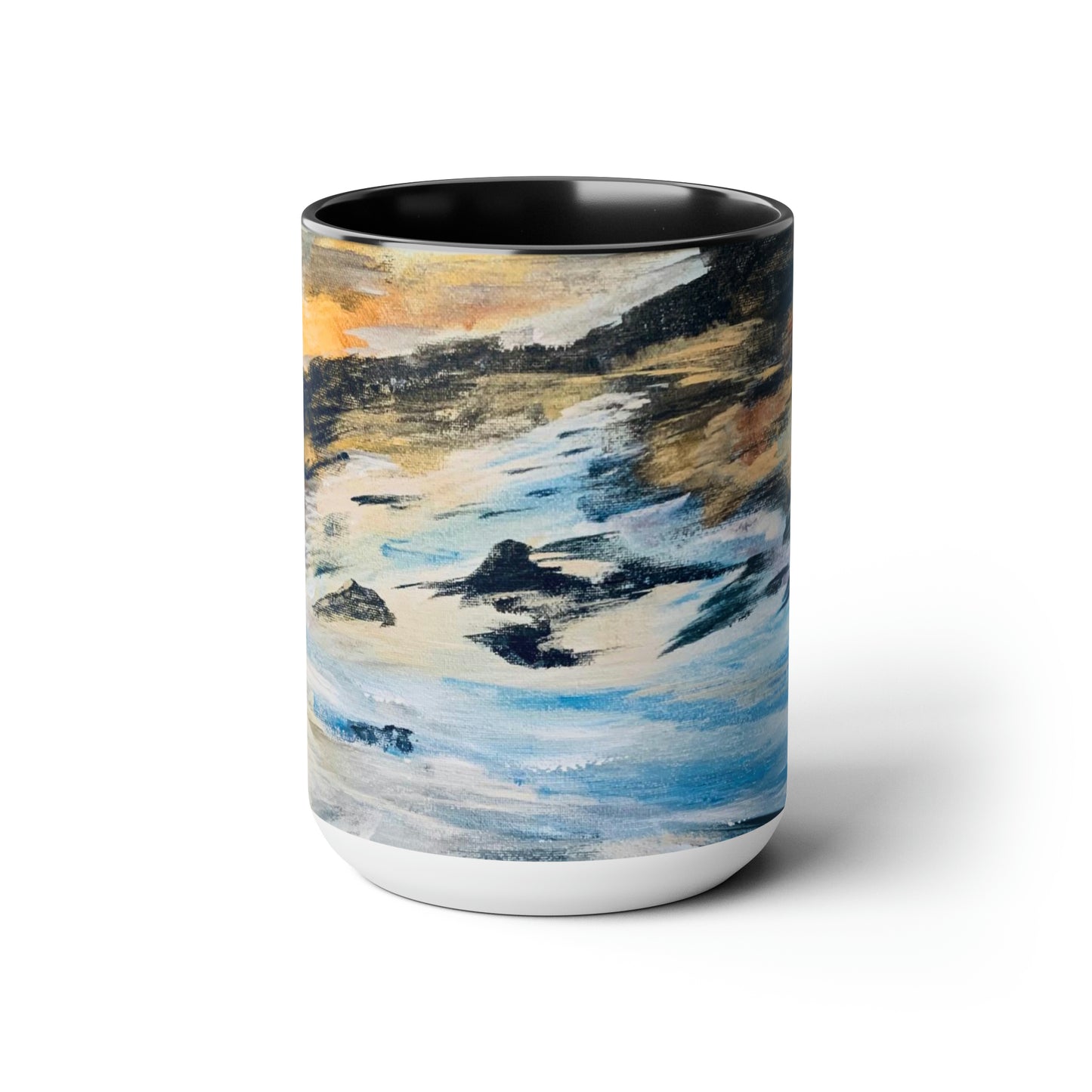 Wild Waters Symphony (Two-Tone Coffee Mugs, 15oz)