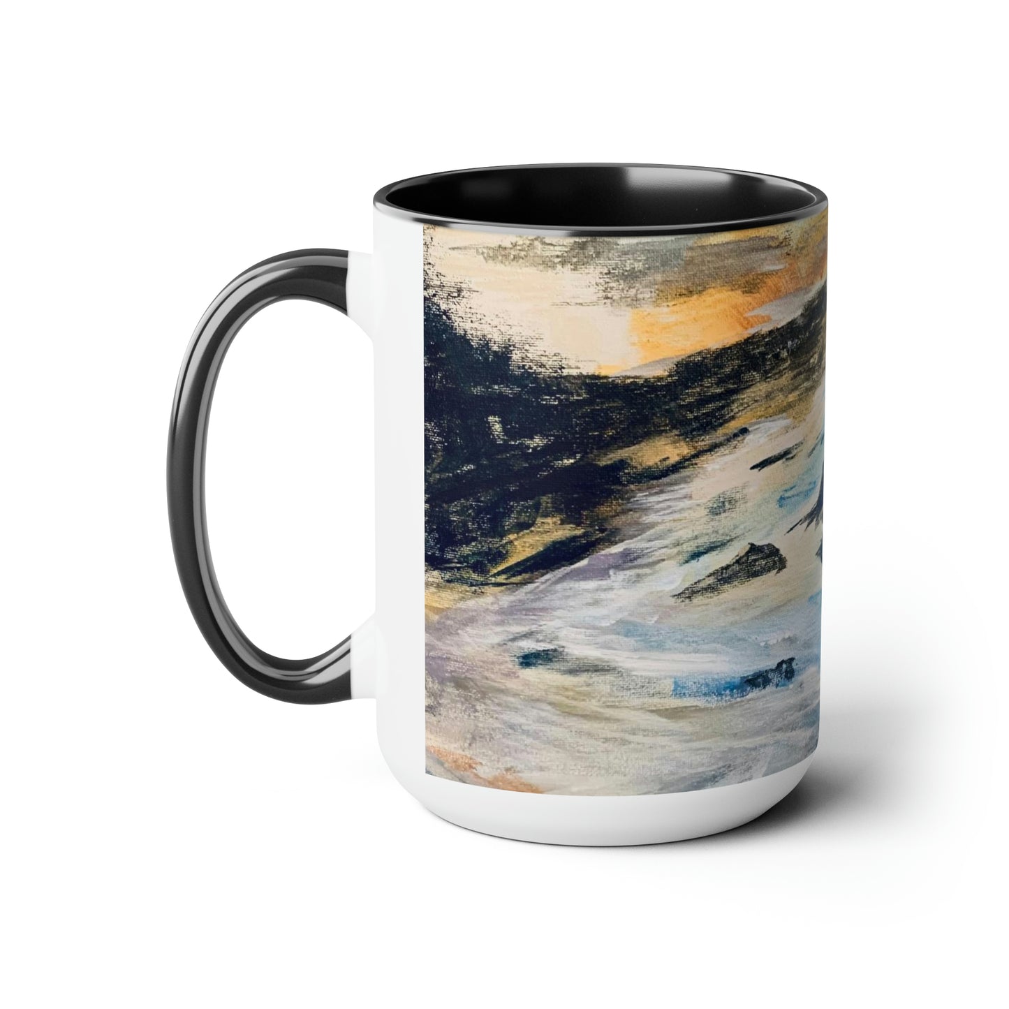 Wild Waters Symphony (Two-Tone Coffee Mugs, 15oz)