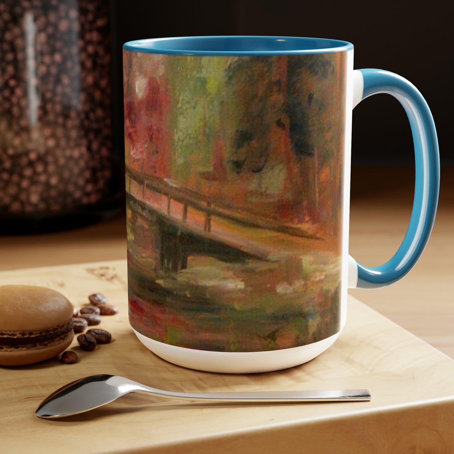 Elegant Crossing (Two-Tone Coffee Mugs, 15oz)