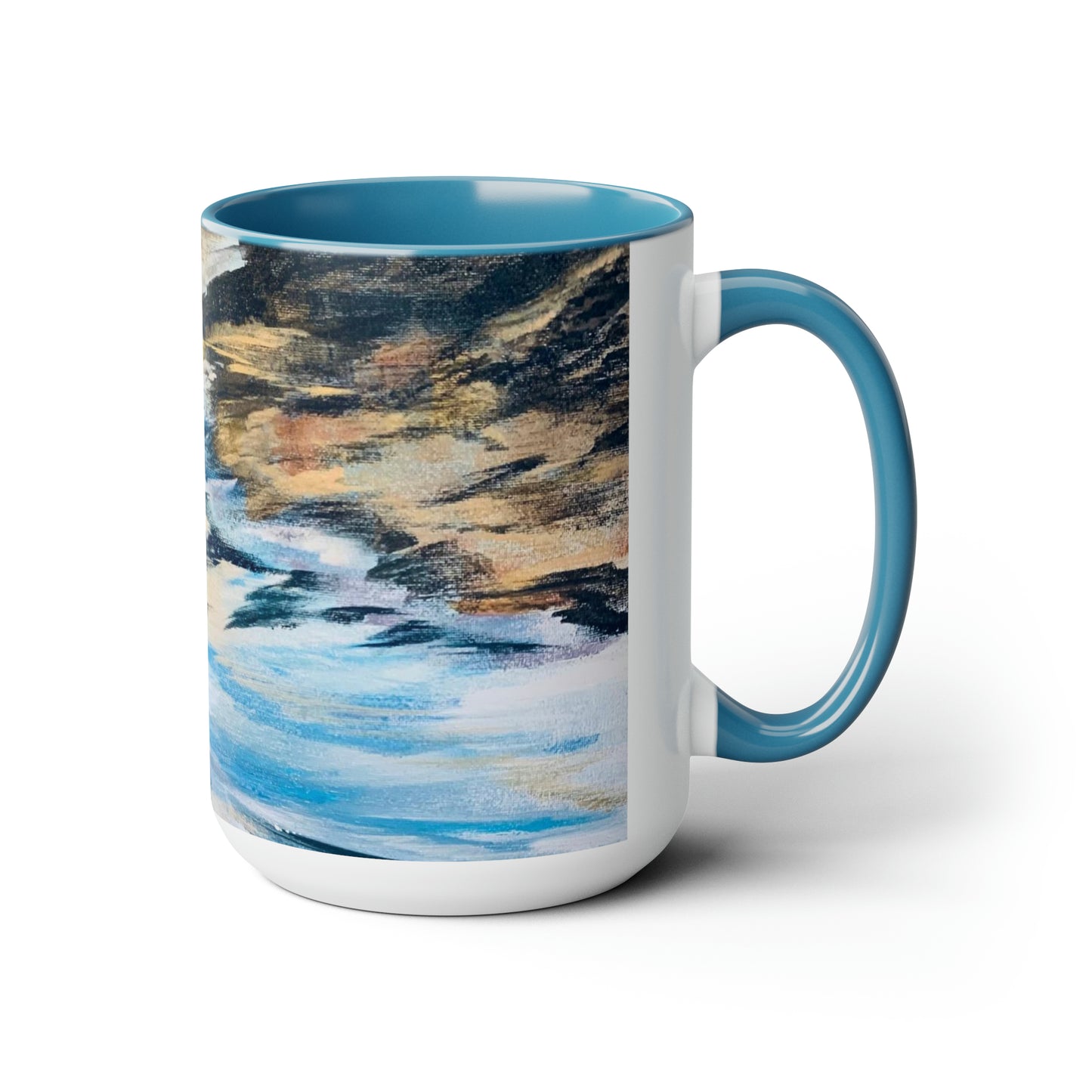 Wild Waters Symphony (Two-Tone Coffee Mugs, 15oz)