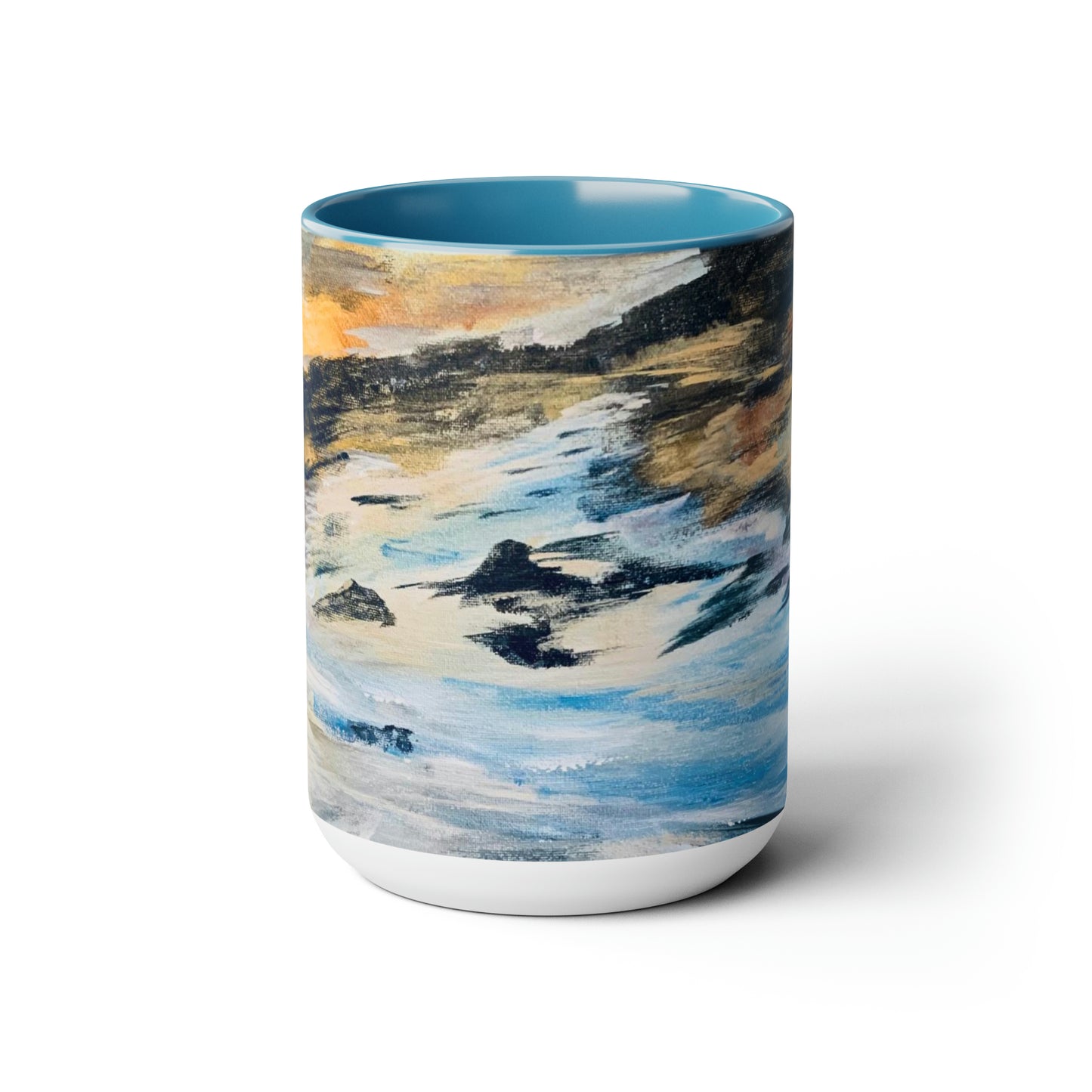 Wild Waters Symphony (Two-Tone Coffee Mugs, 15oz)