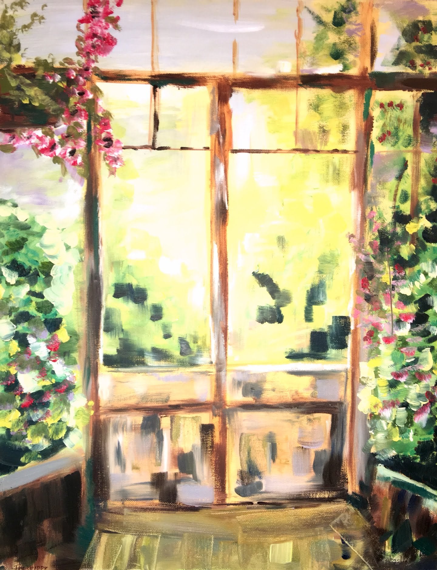 Floral Portal: Nature's Welcome -  from [store] by Janice Priddy Paintings - 