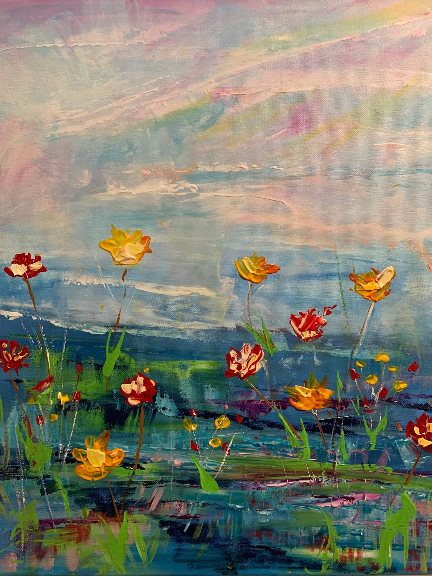 Skyward Petals -  from [store] by Janice Priddy Paintings - 