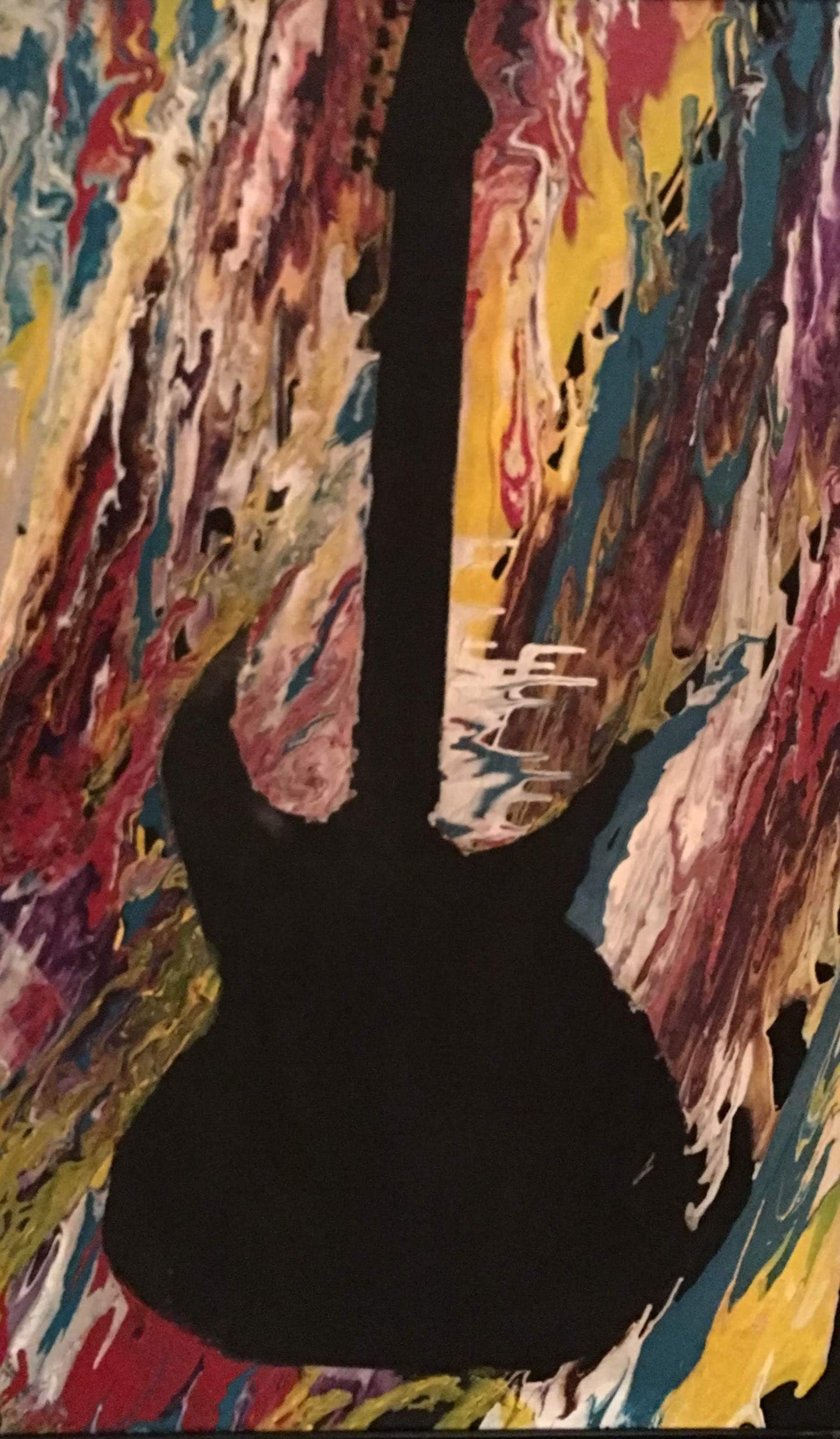 Strings of Color: The Vivid Guitar - Commissioned from [store] by Janice Priddy Paintings - 